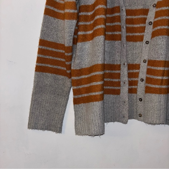 Jason Maxwell Gray and Brown Striped Cardigan women’s XL - Picture 3 of 7